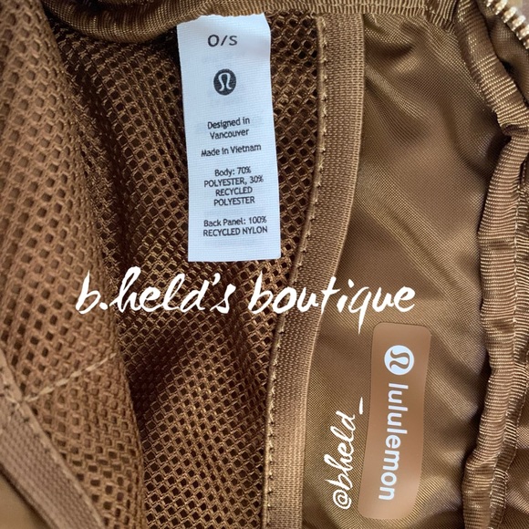 lululemon Everywhere Belt Bag *Fleece in Burnt Caramel Gold Zipper Brand New NWT - Picture 15 of 16